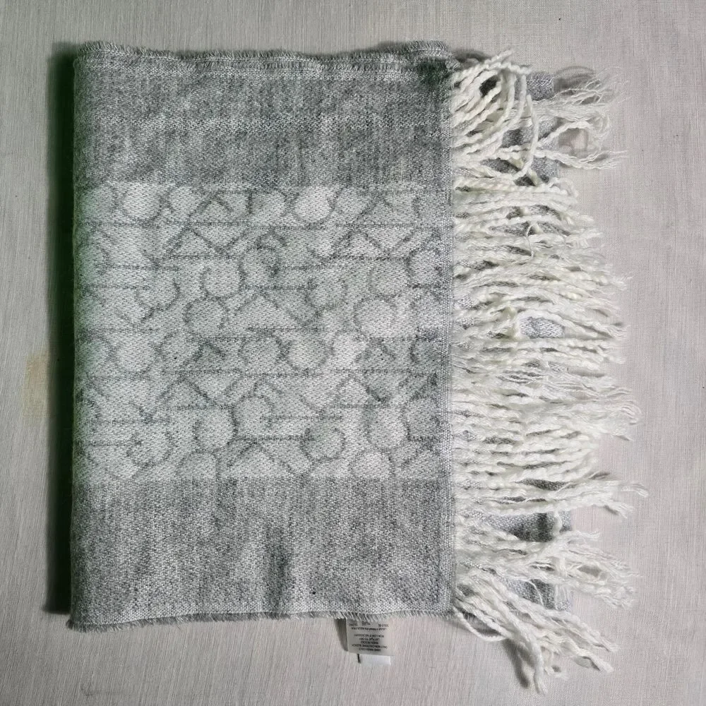 Calvin Klein Light Gray Textured Scarf